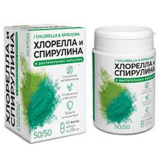 Спирулина и хлорелла "Компас здоровья", 60 растительных капсул по 230 мг