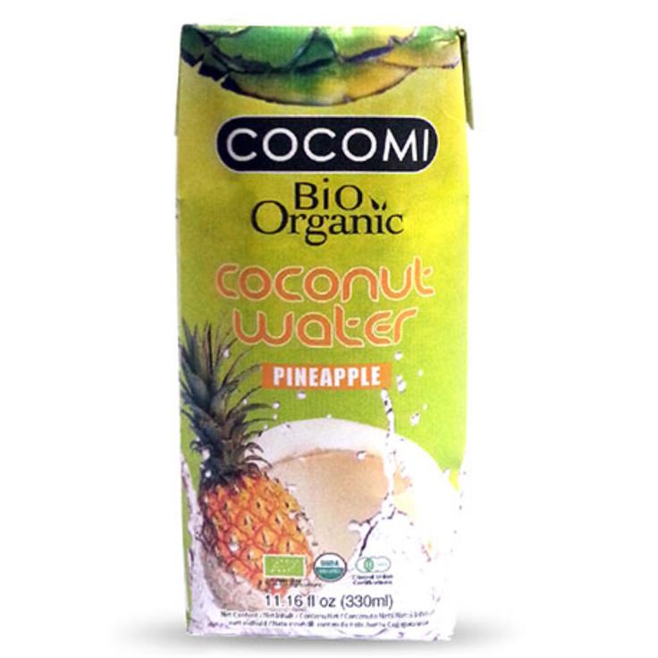 COCOMI 100% Кокосовая вода без сахара со вкусом ананаса БИО, 330 мл