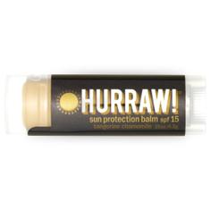 Органический бальзам для губ Hurraw! с защитой от УФ SPF15 ромашка и мандарин 4.3 г