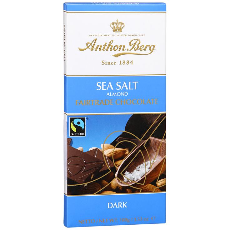 Шоколад Anthon Berg 50% какао с морской солью и миндалем, 100 г